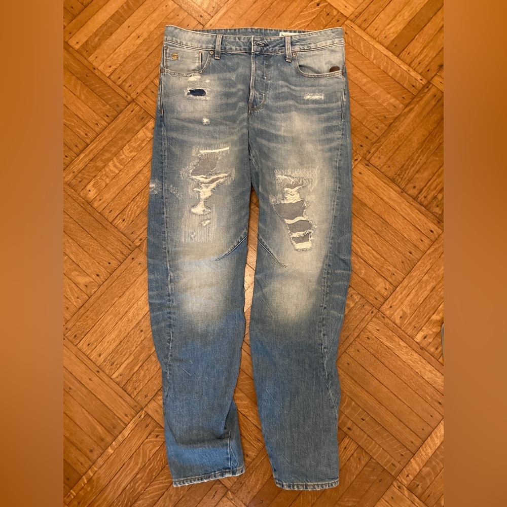 Arc 3D Relaxed Tapered Jean size 31Wx32L in G-Star Restored Denim